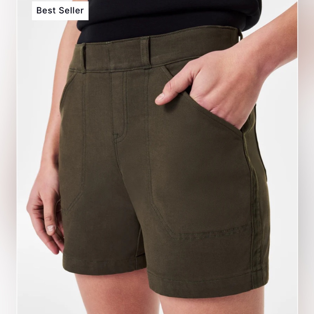NWT SPANX 6” stretch twill shorts